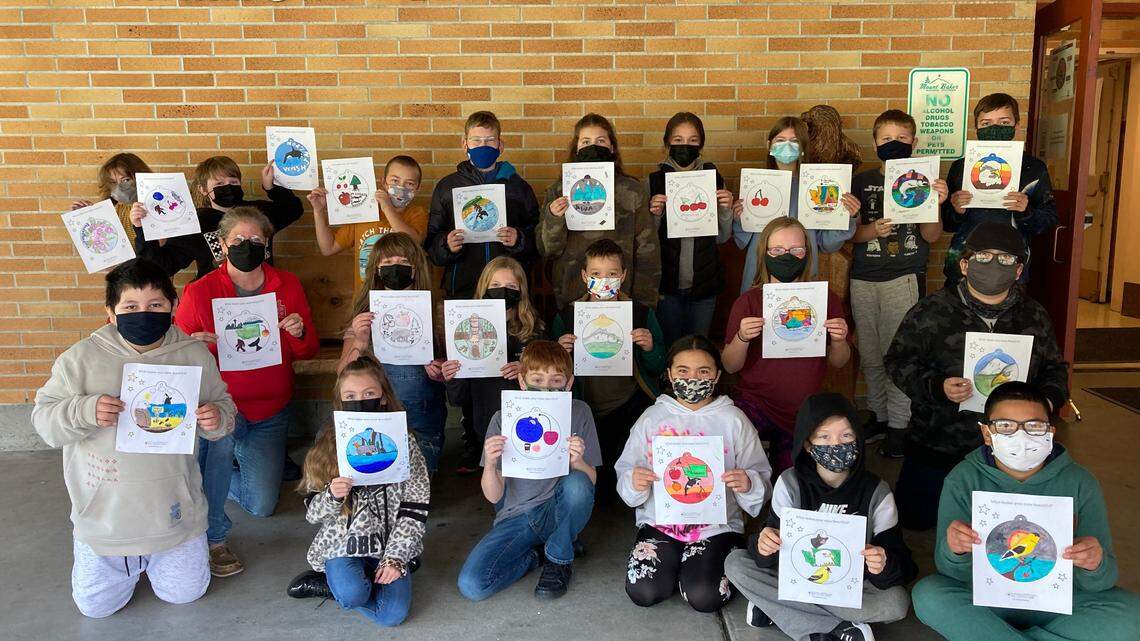 A fifth-grade class in the Mount Baker School District’s Harmony Elementary made ornaments to be shown on a tree outside the White House in Washington D.C.