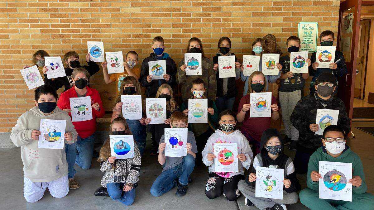 A fifth-grade class in the Mount Baker School District’s Harmony Elementary made ornaments to be shown on a tree outside the White House in Washington D.C.