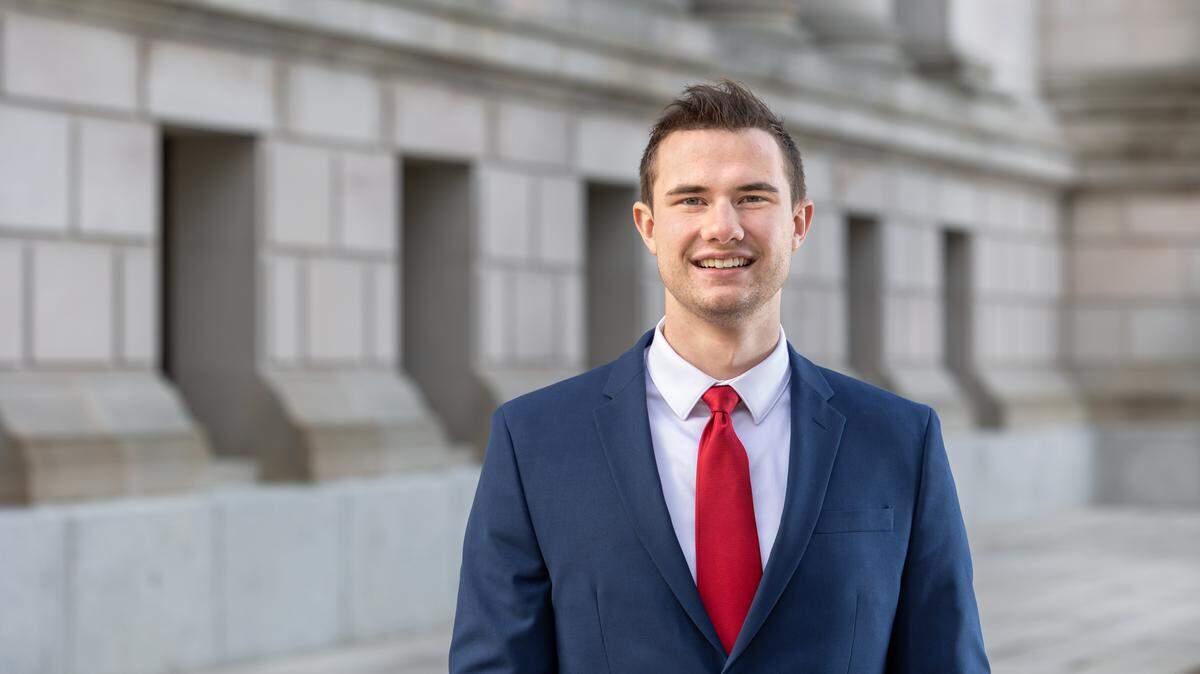 State Sen. Simon Sefzik at the Washington State Capitol, Friday, Jan. 21. Sefzik, who was appointed to complete the term of the late Sen. Doug Ericksen, represents Whatcom County’s 42nd District.