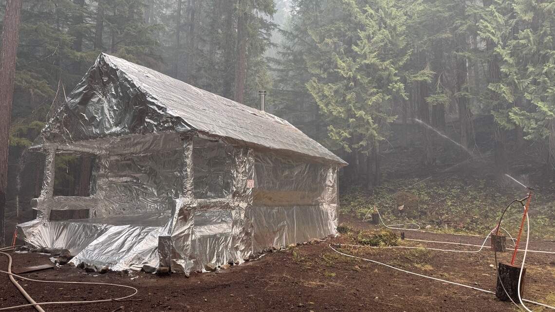 Whatcom County crews protecting structures near Hozomeen campground from wildfire