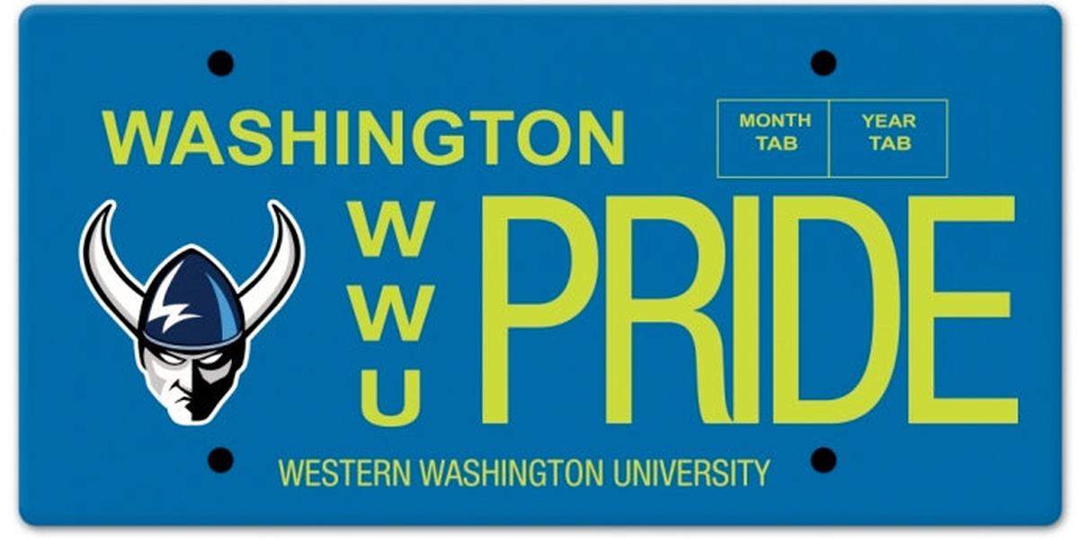 WWU license plate