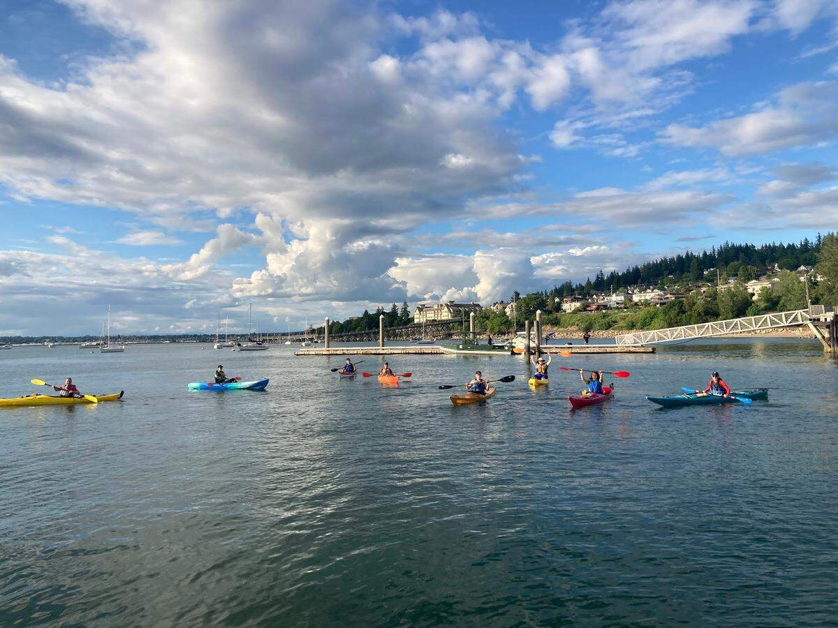 Paddlers from the Community Boating Center in Fairhaven in 2021. The center is about to build classrooms, showers/changing stalls and restrooms plus a small boat launch dock to serve its growing number of users.