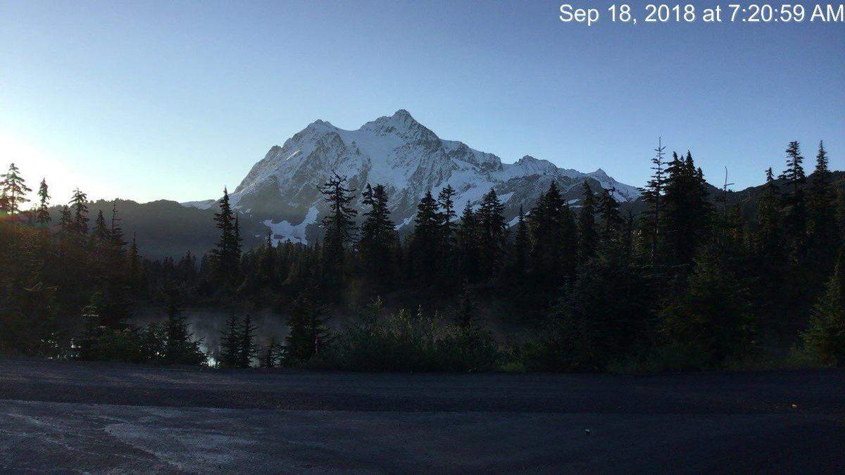 The Washington State Department of Transportation posted a photo of sunrise over Mount Shuksan and Picture Lake on Sept. 18, but don’t plan to go see it for yourself next week. The Mount Baker Highway east of Glacier to Artist Point will be closed Monday through Thursday to remove 70 hazardous trees.