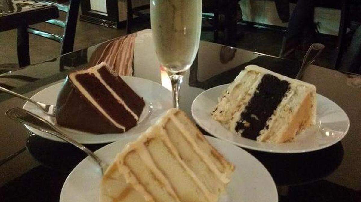 Slices of coconut craze, salted caramel, and red velvet cake are among the offerings at Pure Bliss Desserts at 1424 Cornwall Ave. The expanded dessert space is expected to reopen on March 28.