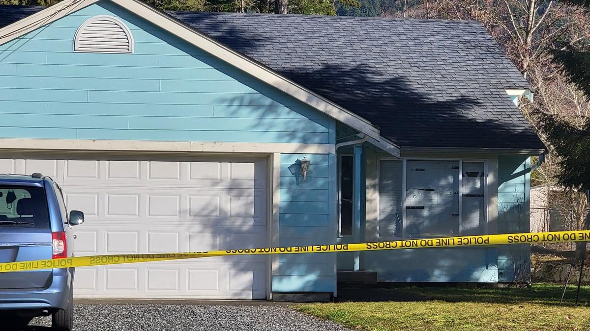 Bellingham Police investigate Friday, Jan. 11, 2022, after two Whatcom County Sheriff’s Office deputies were reportedly shot the night before in a Maple Falls, Wash., neighborhood. Joel Berck Young was arrested on suspicion of two counts of attempted murder.
