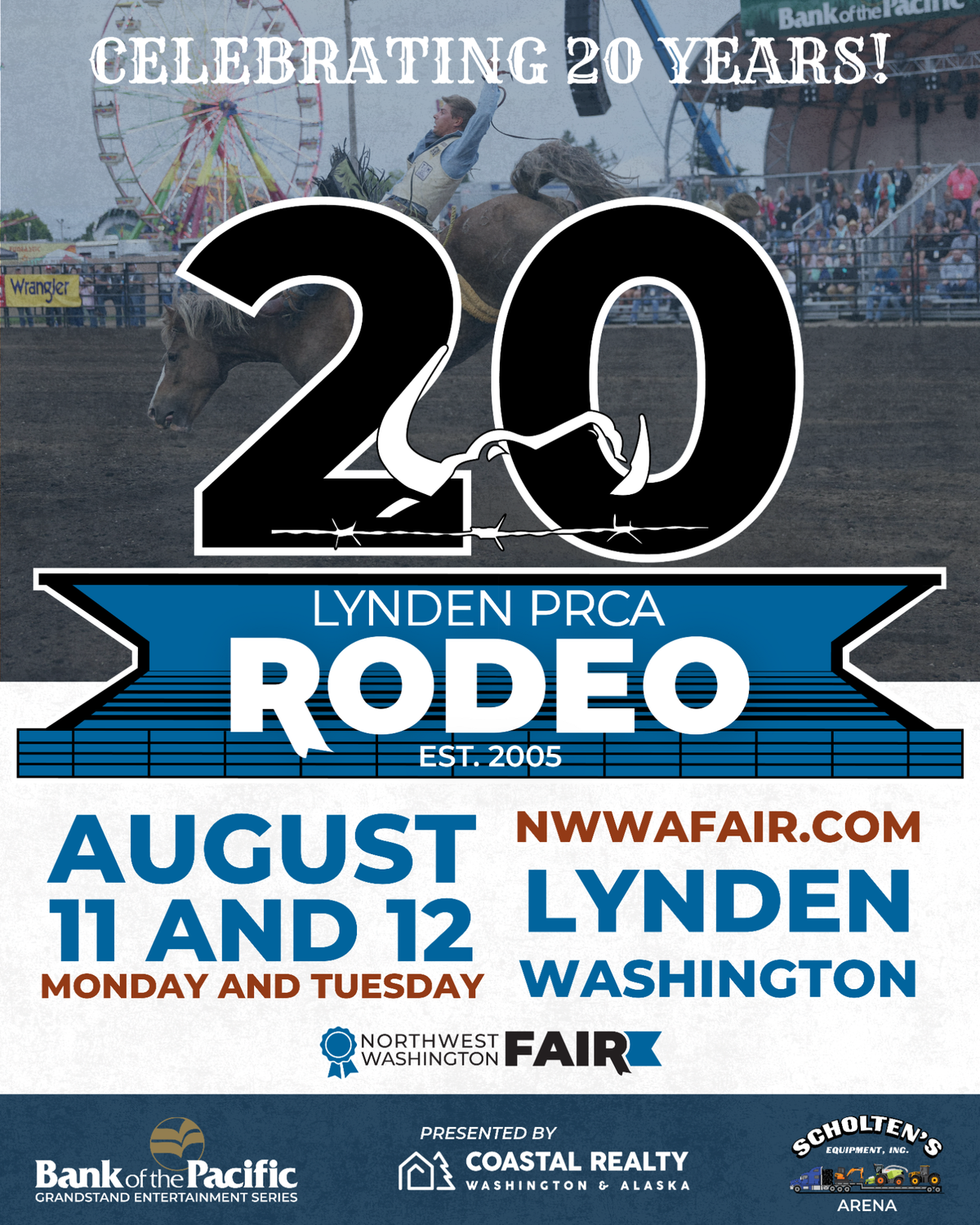 The NW WA Fair announces the Lynden PRCA Rodeo coming to its Grandstand Entertainment Arena in August 2025.