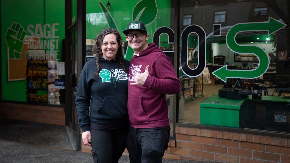 Tara and Nate Johnson are opening V Go’s, a vegan grocery store on Saturday, Feb. 12, at 1213 Cornwall Ave. in Bellingham.
