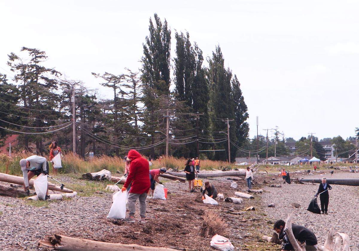 5.99 tons of garbage was cleaned off the beach by volunteers following the Fourth of July in Birch Bay, a 25% increase from last year.