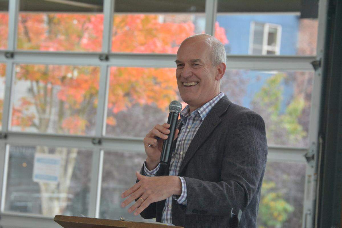 U.S. Rep. Rick Larsen, D-Everett, who represents the 2nd Congressional District that includes Whatcom County, speaks during a Bellingham event in October.