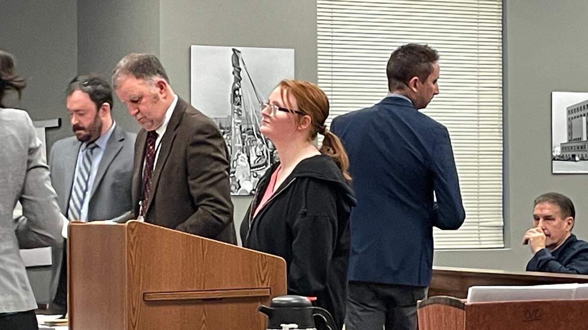 Destany Grace Jacobs ,19, pleads not guilt to child abuse during her arraignment hearing on Friday.