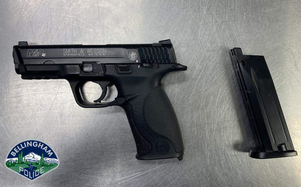 Police reportedly recovered a realistic-looking BB gun from the glove box of a stolen Honda Civic found Tuesday, May 24, in the parking lot of the Barkley Haggen in Bellingham.