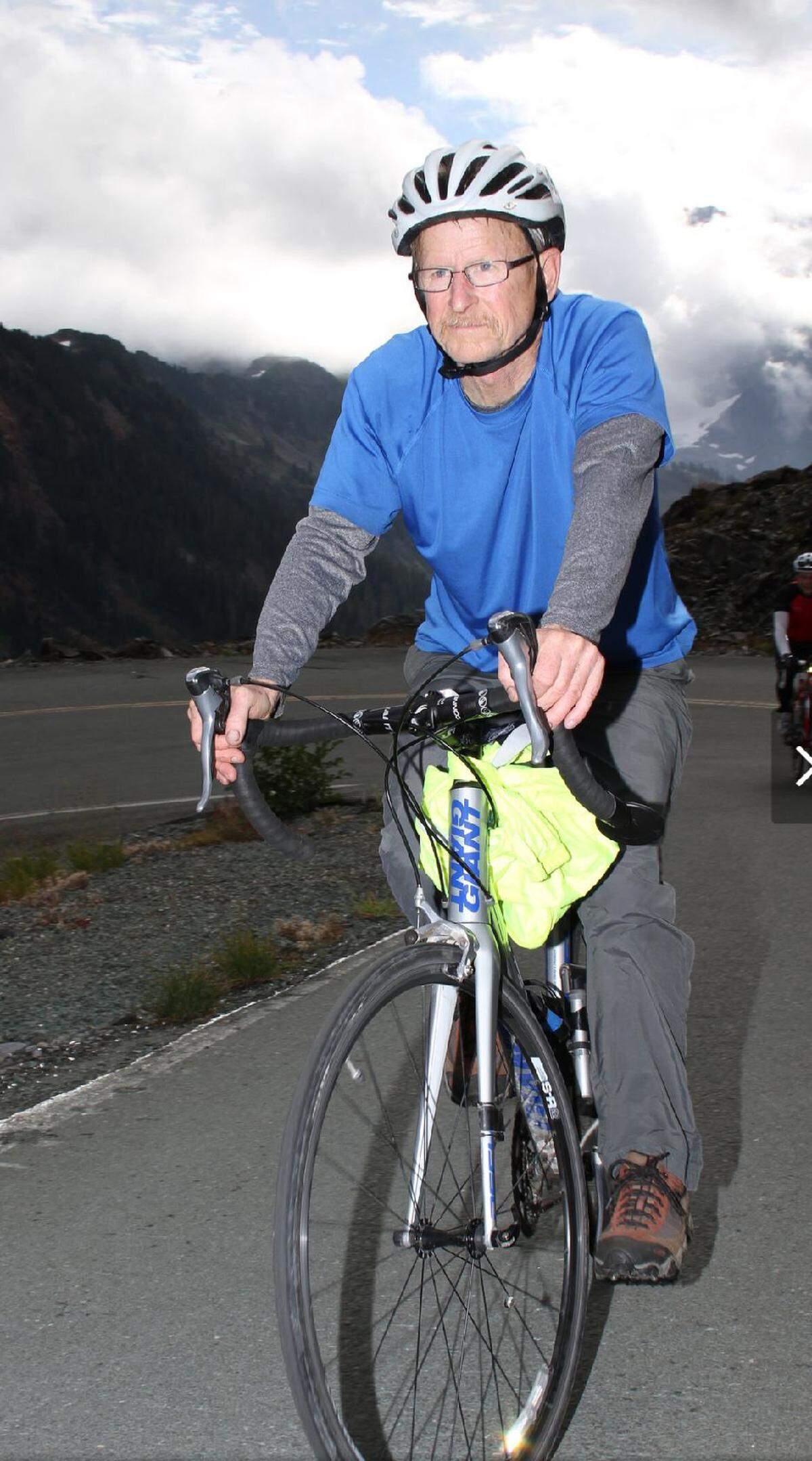 Don Alderson, an avid cyclist, nears Artist Point and the completion of the Mount Baker Hill Climb in September. Alderson was killed in October 2018.