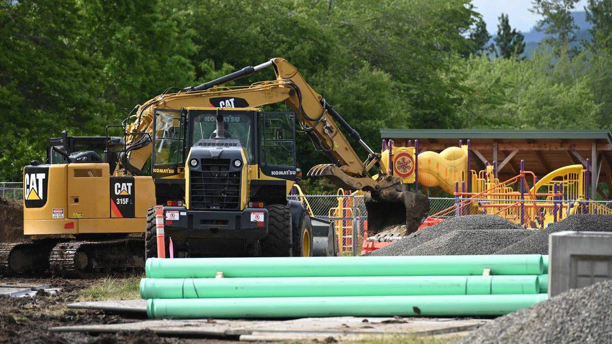 Construction started in spring 2021 on a $31 million project to build a new Sunnyland Elementary School, 2800 James St. The construction industry is experiencing one of the biggest worker rebounds during the pandemic as contracts and projects were in place before work stopped.