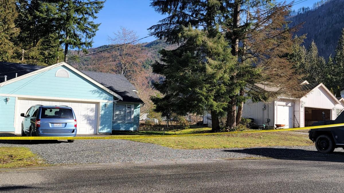 Bellingham Police investigate Friday, Jan. 11, 2022, after two Whatcom County Sheriff’s Office deputies were reportedly shot the night before in a Maple Falls, Wash., neighborhood. Joel Berck Young was arrested on suspicion of two counts of attempted murder.