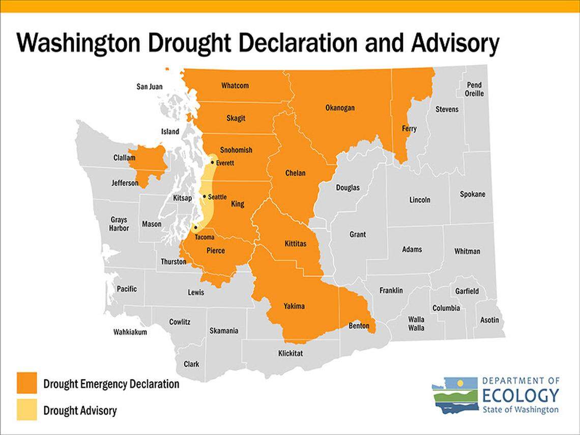 Drought conditions will persist across several Western Washington counties, the state Department of Ecology said Feb. 27.