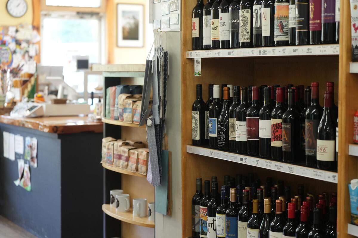 A large wine selection was available at Rome Bakery and Market on November 11, 2025, in Bellingham, Wash.
