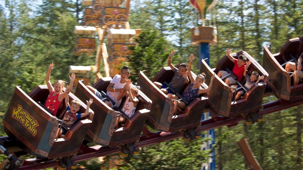 The Runaway Mine Train, Fraser Valley’s only roller coaster is a favorite with many kids, situated in a western-themed locale with plenty of tall trees surrounding the entire layout at Cultus Lake Adventure Park, which is an hour and a half north of Bellingham in Chilliwack, B.C.