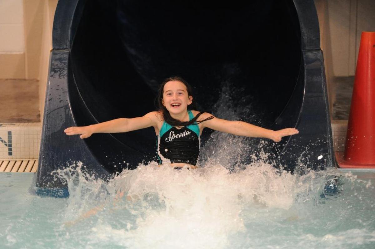 Arne Hanna Aquatic Center offers a variety of swim lesson options for people of all ages and a water slide.