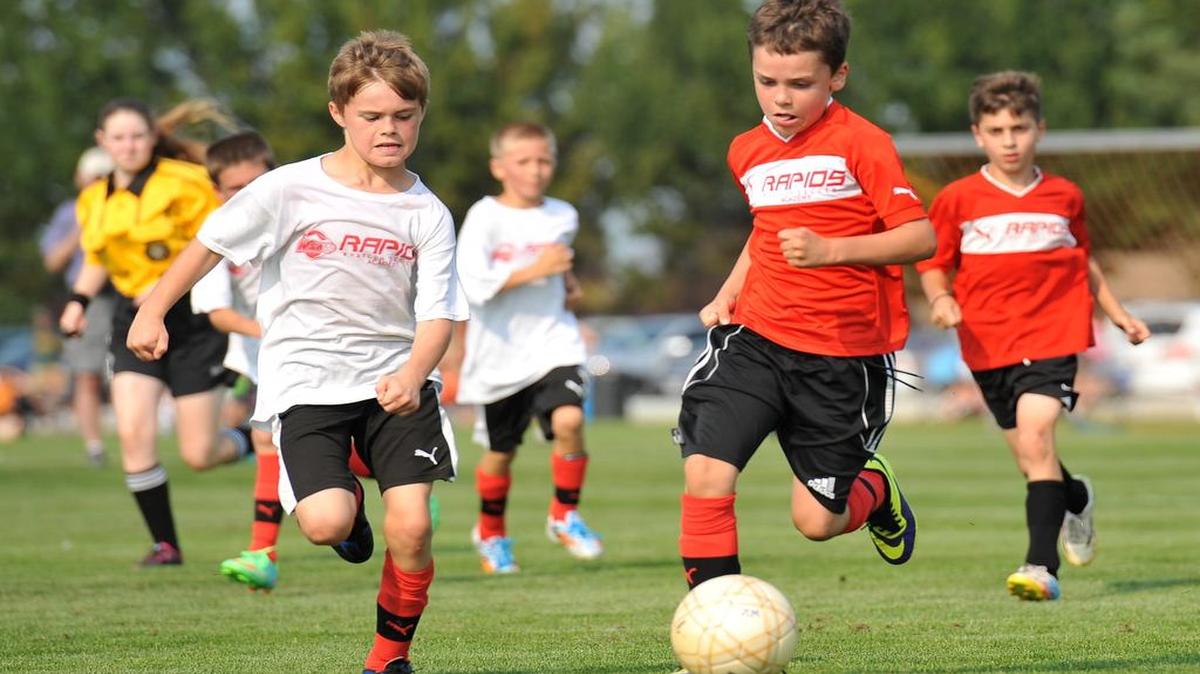 
Kids play soccer at Northwest Soccer Park in Bellingham.
