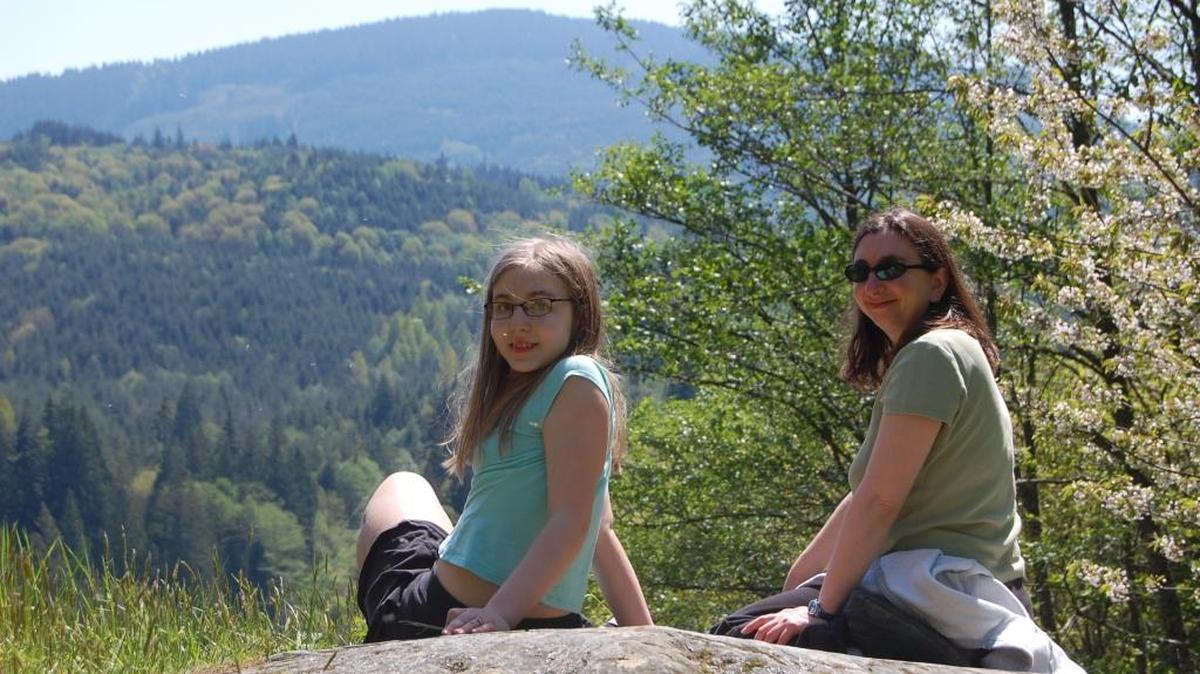 Emma Mittendorf and Rebecca Sauter of Sudden Valley climbed the Hillside Trail in 2007.