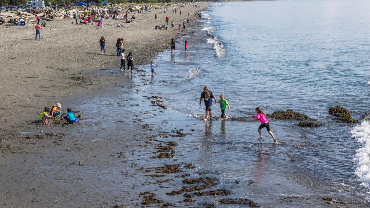 West Beach is popular at Deception Pass State Park.