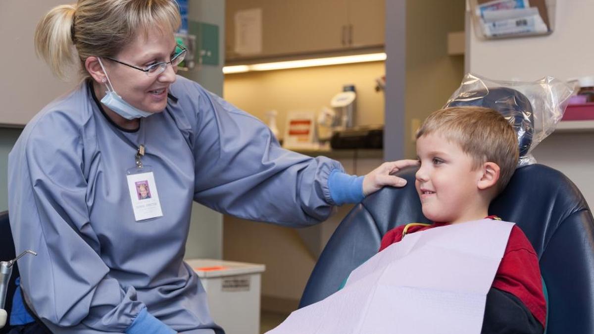 As parents, we can model good oral hygiene for our children by brushing our own teeth twice a day, flossing daily, eating a healthy diet and getting regular dental check-ups.