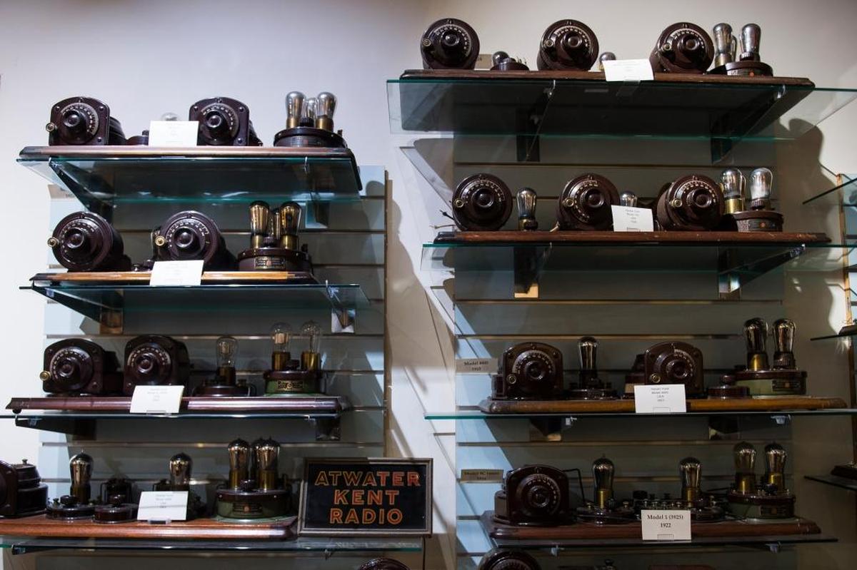Atwater Kent radios are displayed at SPARK Museum of Electrical Invention Feb. 9 in Bellingham.