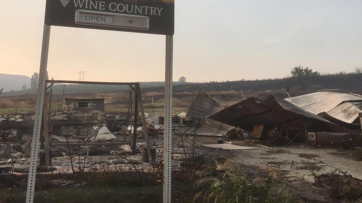 
An Aug. 14, 2015, wildfire destroyed Ventimiglia Cellars in Chelan. Wineries around Lake Chelan rely heavily on tourism dollars in July and August.
