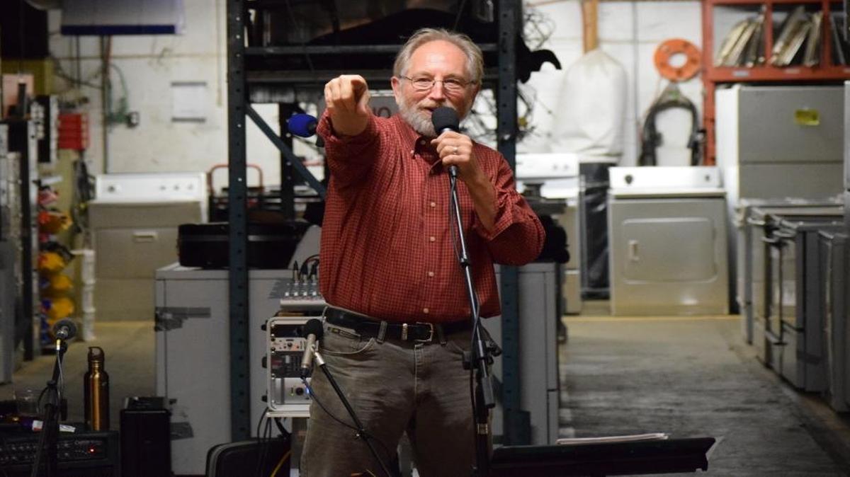 Duane Jager, the executive director of Appliance Depot, presides at the depot’s 10th anniversary celebration in September 2015. The nonprofit operation on Marine Drive provides job training while restoring and recycling used appliances.