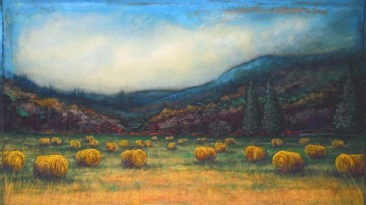 
“Autumn Day at Ladies of the Lake,” pastel by Laurie Potter of Bellingham.
