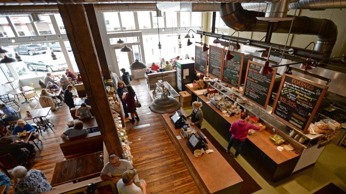Avenue Bread, inside the Waples Mercantile Building on Front Street in Lynden, was busy with customers April 11, 2016.