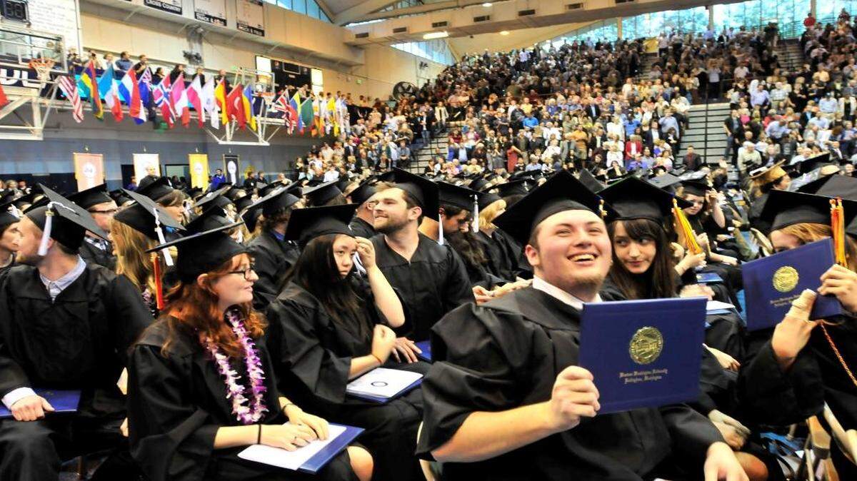 Western Washington University students enjoy commencement services June 14, 2014.