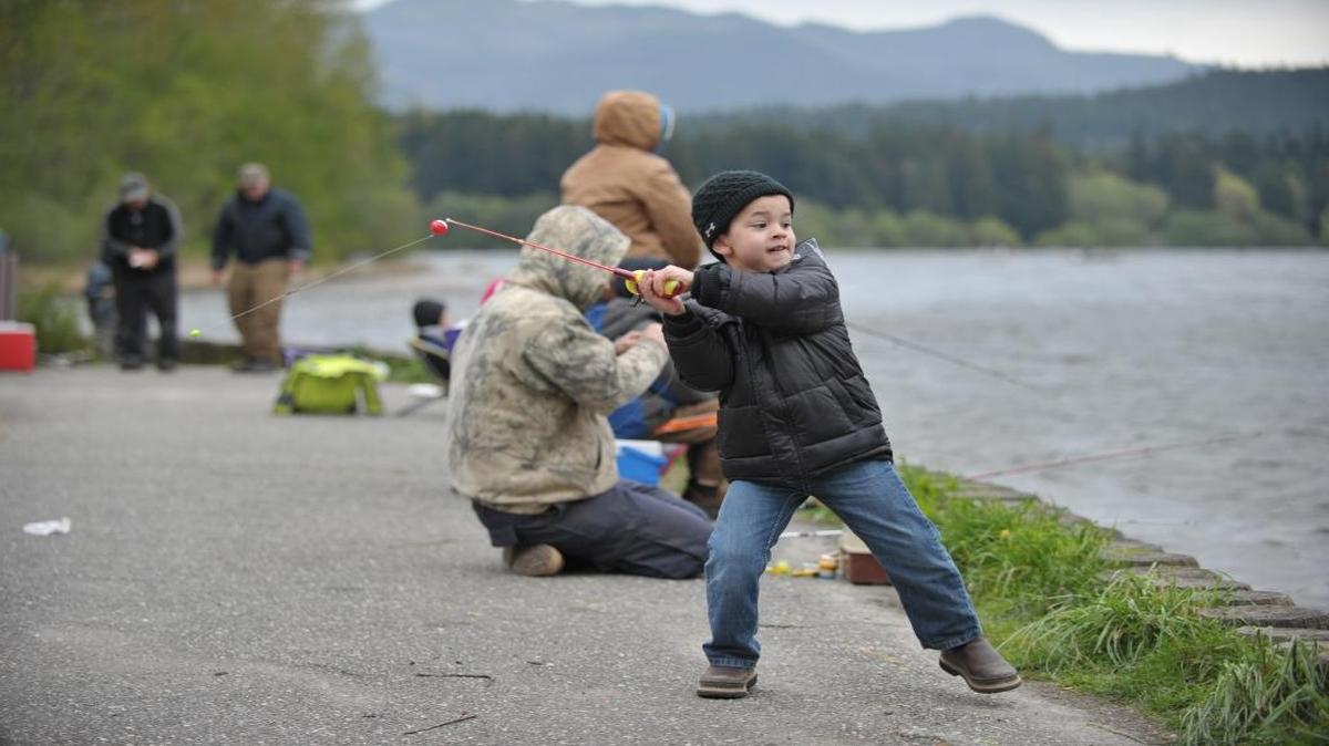 Ty Sanchez, then 5, of Lynden, enjoys the opening day of fishing season at Lake Padden in 2013. Fishing is one of the many activities that make Lake Padden one of Bellingham’s most popular parks.