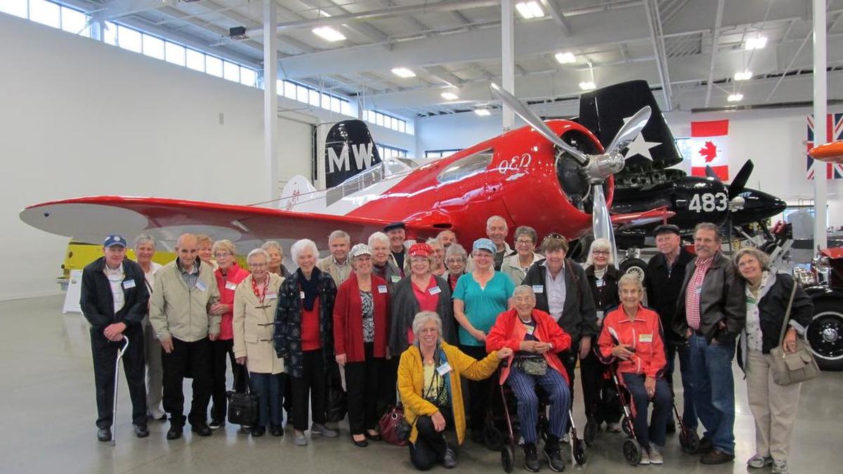 A Whatcom Senior Tours group visits the Historic Flight Foundation Museum at Paine Field in Mukilteo.
