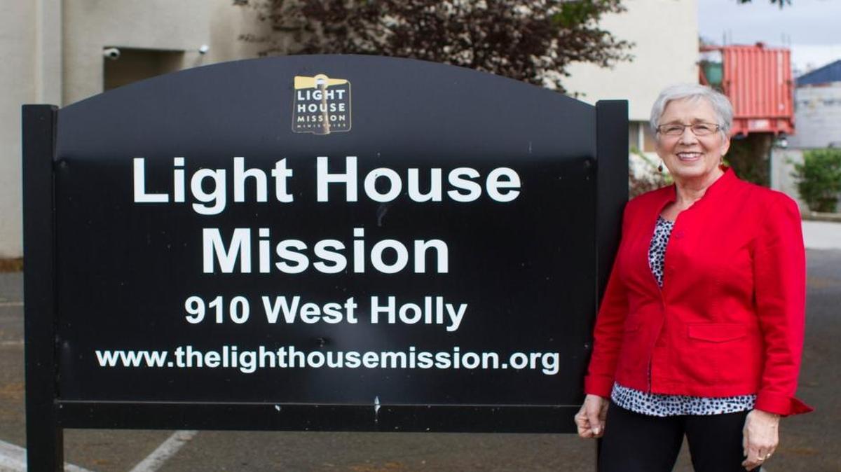 Shown in May 2016, Diane Bruland has been volunteering with The Lighthouse Mission for eight years. “It’s an incredible place,” she says.