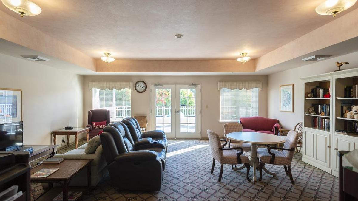 The dayroom at Orchard Park Assisted Living in Bellingham.