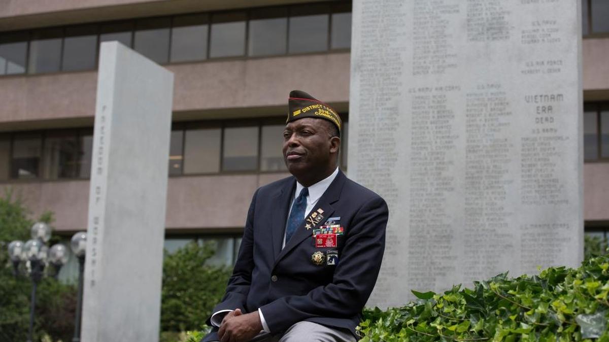 Archie Elam, who recently graduated from Encore!Hartford, a four-month training program for corporate professionals over age 50, at the Veteran’s memorial in Stamford, Conn., June 23, 2016. After careers in profit-making enterprises, baby boomers are seeking jobs in nonprofit groups where they can pursue their passions and a paycheck.