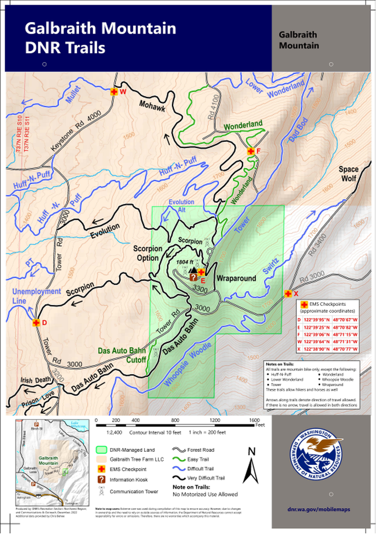 A map of the Junia Timber sale logging area. A screenshot from the Junia sale contract.