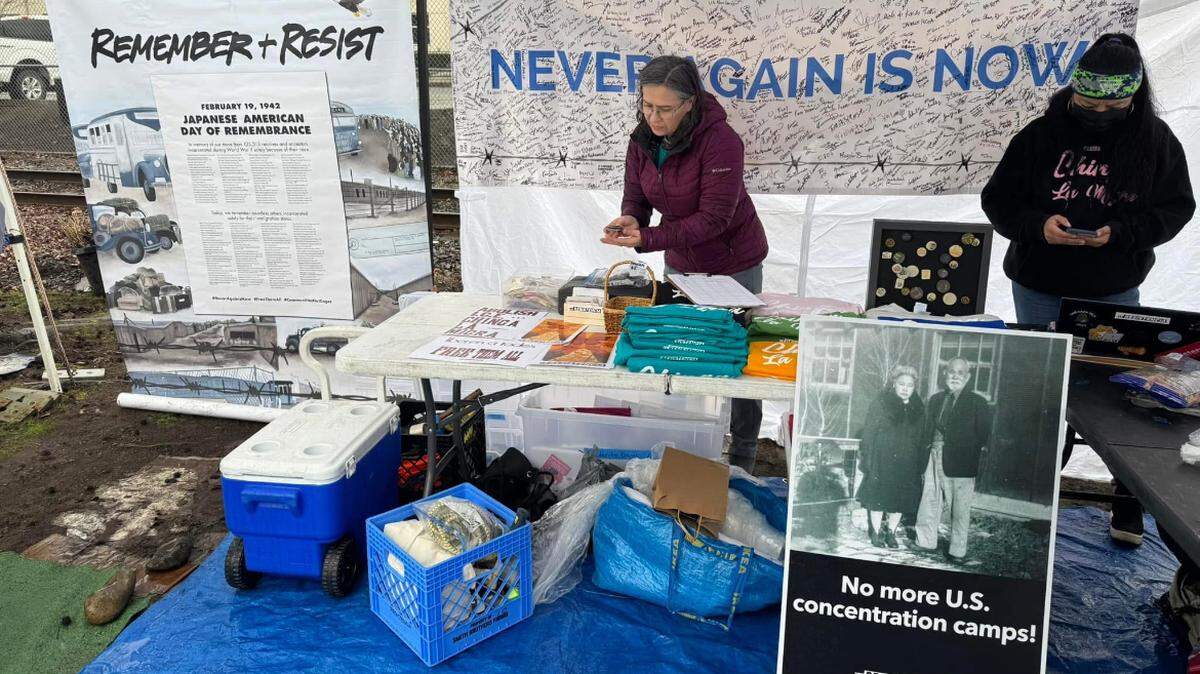 Maru Mora-Villalpando volunteers with Tsuru for Solidarity.