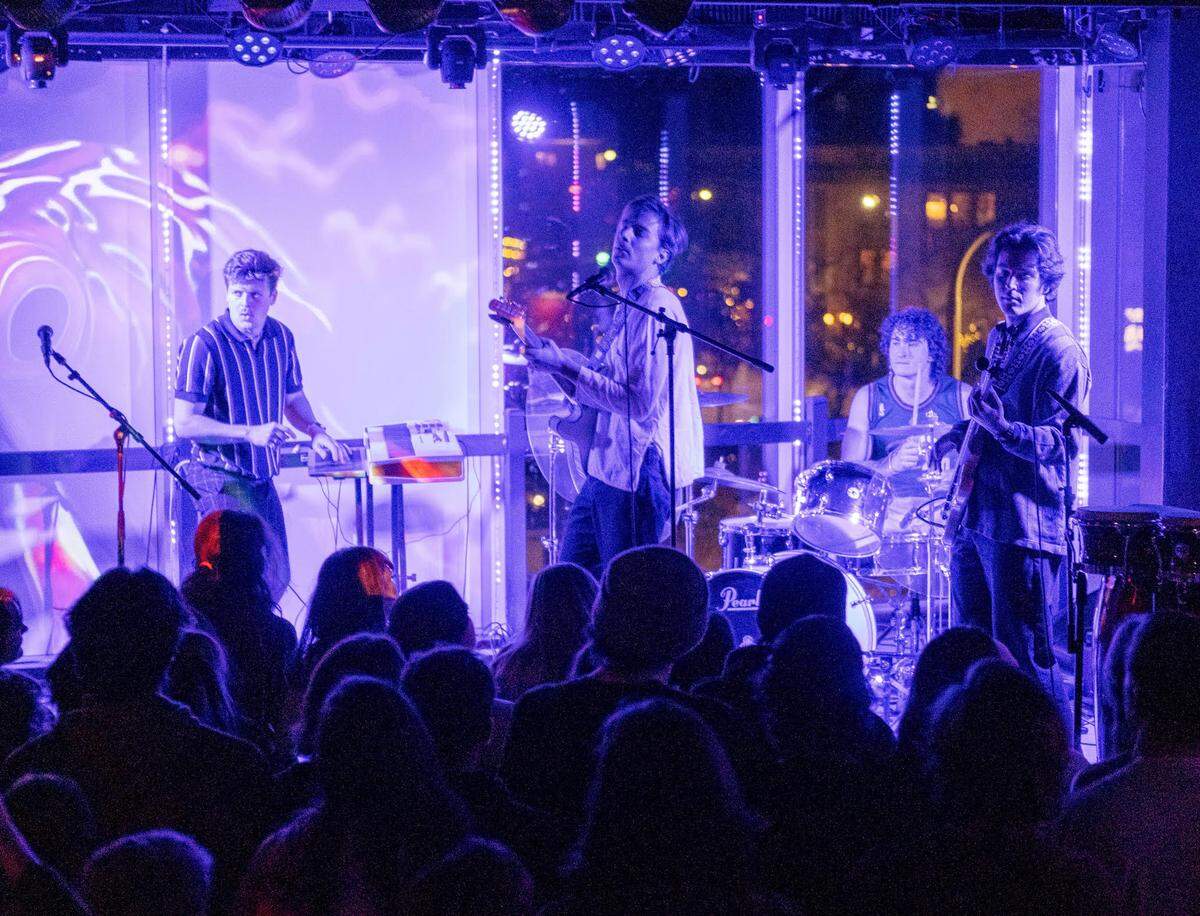 Cuttlefish performs at The Blue Room in Bellingham in 2024.