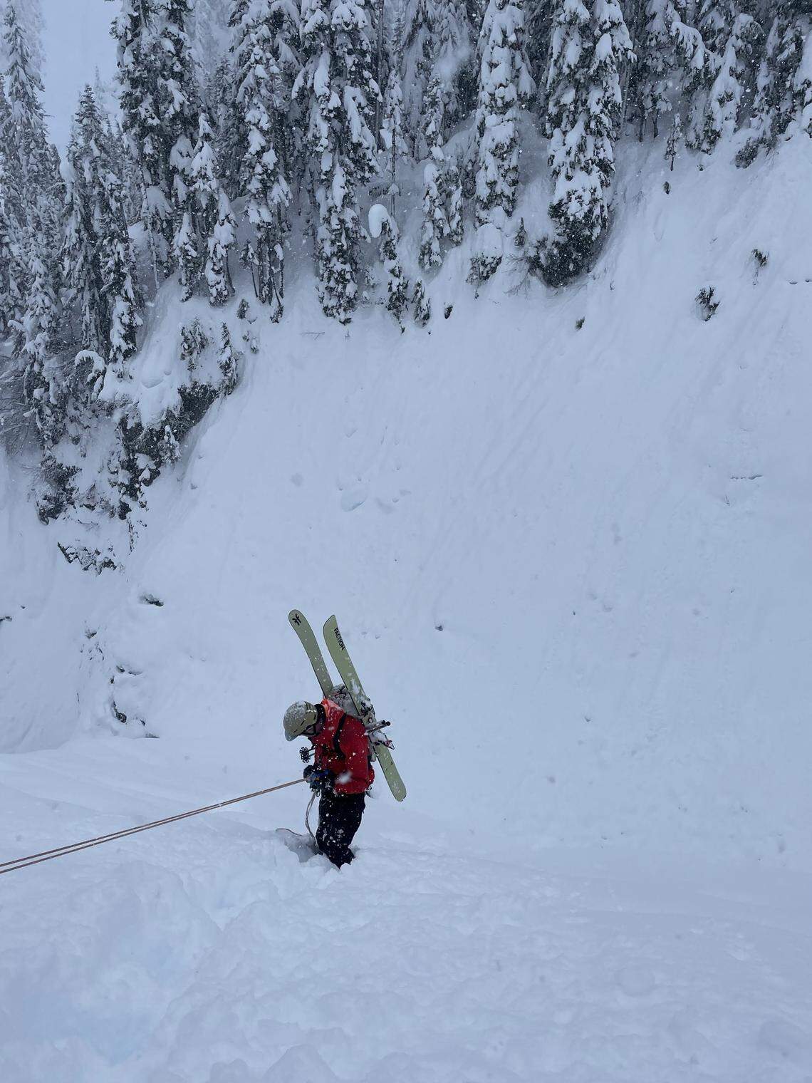 A missing snowboarder was stuck in a drainage area and was rescued after 14 hours in Whatcom County.