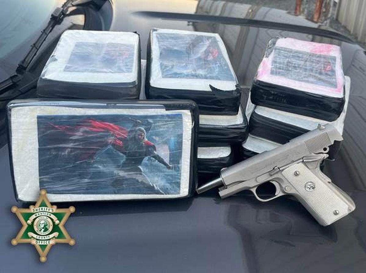 The Whatcom County Sheriff’s Office stopped a vehicle Sept. 16 that contained 10 kilograms (22 pounds) of cocaine. The cocaine was packaged with an image of the Marvel movie version of the superhero Thor.