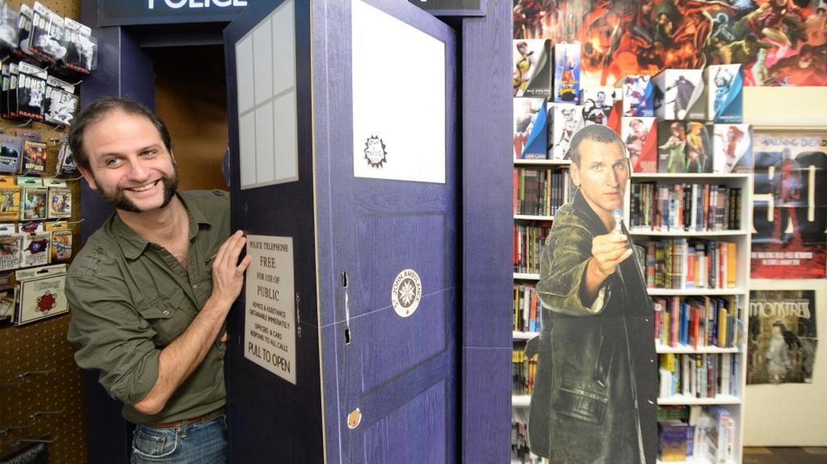 Django Bohren, new owner of The Comics Place in his downtown Bellingham store on Monday, Feb. 1, 2016. Bohren says today’s comics are “written by everybody and enjoyed by everybody.”