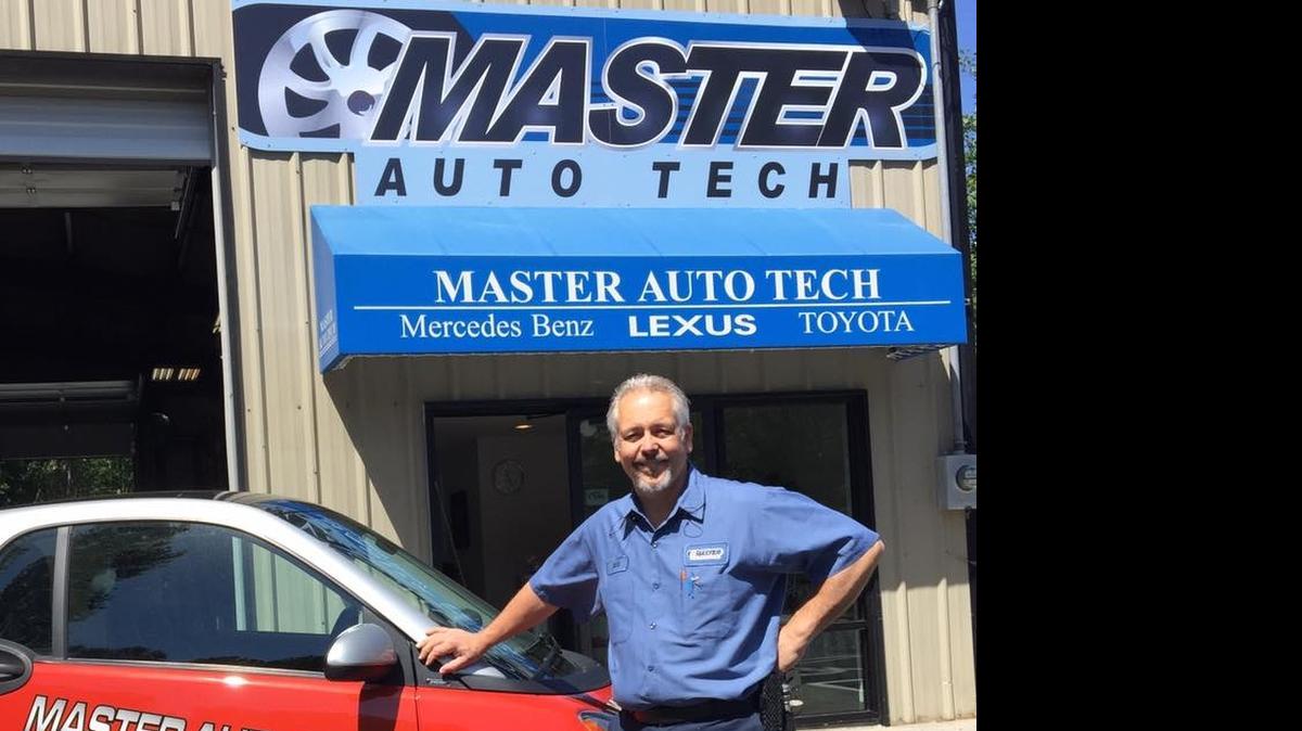 
Bob Taylor, owner of Master Auto Tech, stands outside his new facility near the Bellingham airport. Taylor’s auto repair company moved to the bigger building on Monday, June 1.
