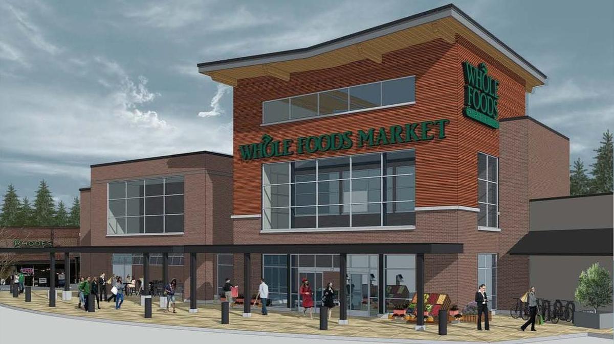 
A rendering of what the new Whole Foods Market store will look like when it opens at the Lakeway Center in Bellingham in June 2016.
