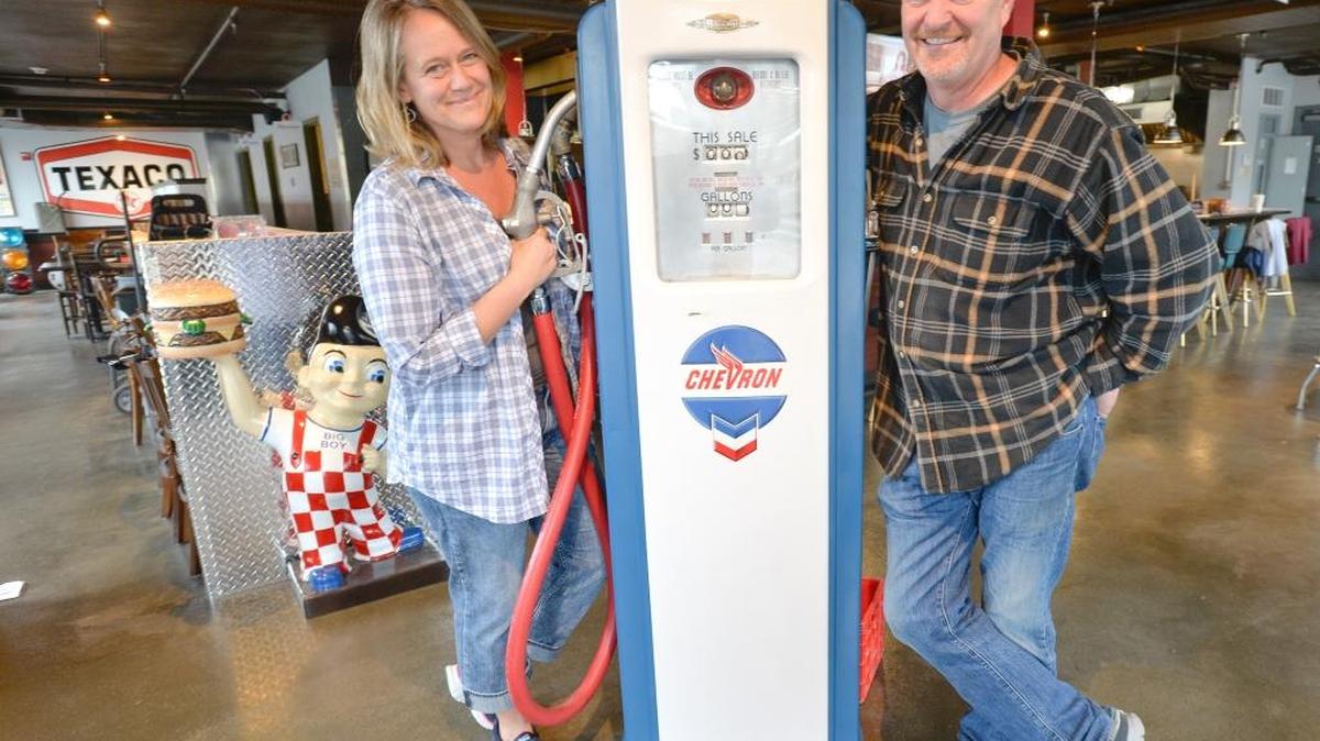Wendy and John DeFreest at their new restaurant, J Dub’s Filling Station, in the Fairhaven district in Bellingham, Wednesday, Oct. 21, 2015. The restaurant will open in November.