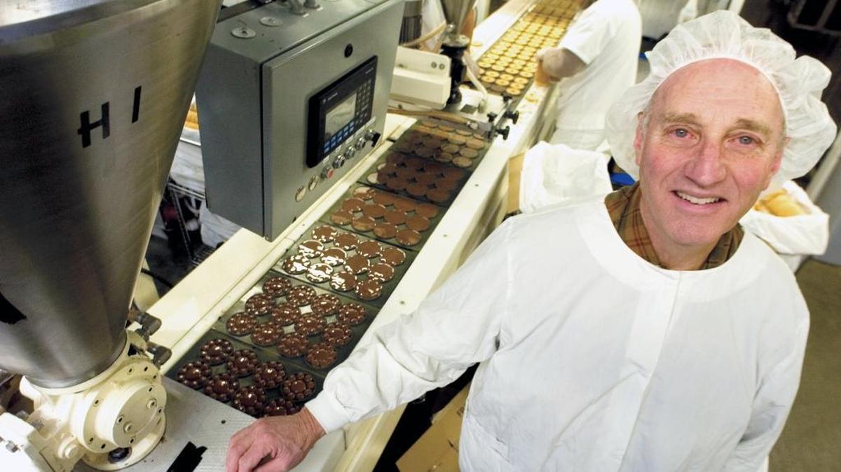 Jeff Robinson, president of Totally Chocolate, stands in the company’s Blaine manufacturing plant on Oct. 11, 2007.