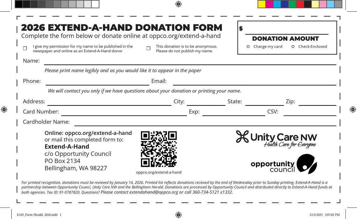 Extend-A-Hand donation form