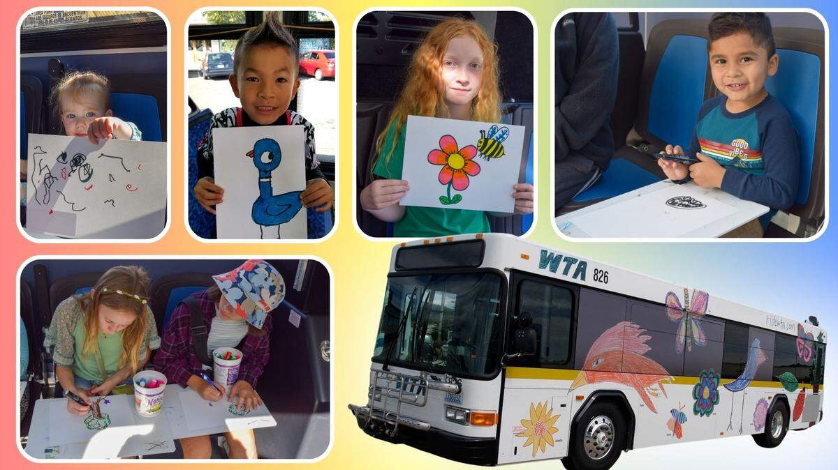 Most children’s art ends up on the refrigerator, but two lucky kids have the chance to display their art all around town through the Whatcom Transportation Authority’s 2024 Kids Art Contest.