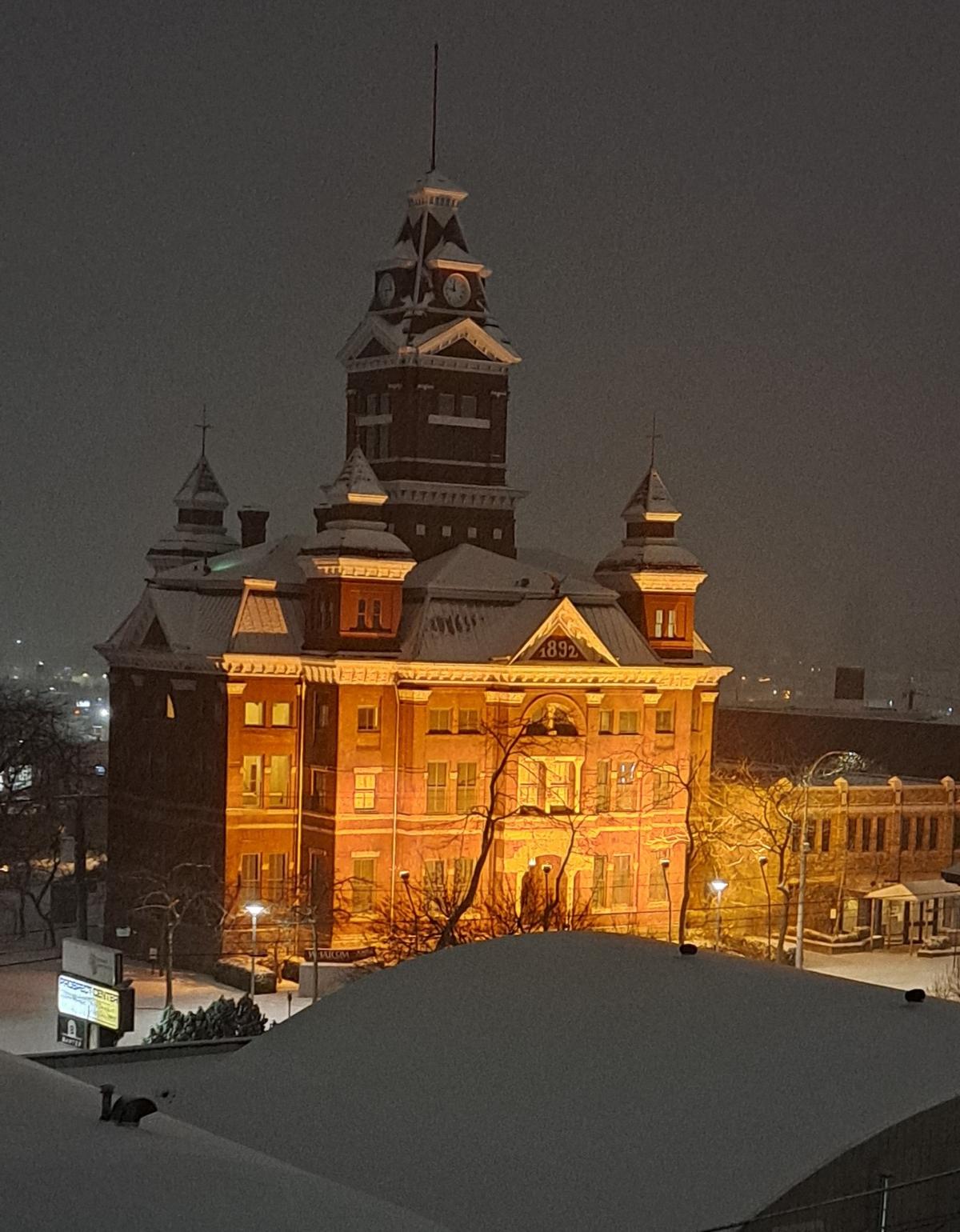 Reader Marlyn Manson-Siftsoff submitted this photo taken from her kitchen window Wednesday morning in downtown Bellingham.
